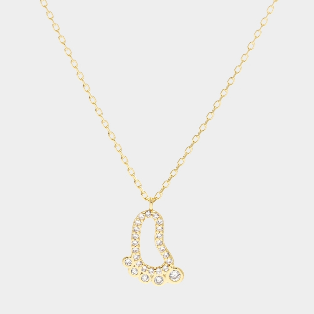 Gold FootPrint Pendant Necklace Charm Chain Statement Accessories Mom Jewelry